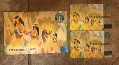 Starbucks Hawaii HULA Cards (x2) RARE 2004 w Matching Sleeve Excellent Condition - Sold on eBay Oct, 21st 2019 for $23.97