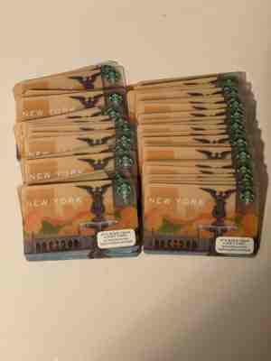 100 X Starbucks Card New York NY 2014 Lot!SALE!!Brand New! - Sold on eBay Oct, 21st 2019 for $18.99