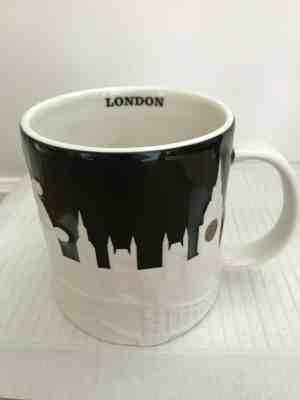 Starbucks City Mug, LONDON, Relief Collection, Black-White, New with SKU, 16 oz. - Sold on eBay Oct, 21st 2019 for $34.95