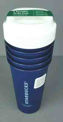 NEW Starbucks 16 oz. Reusable To-Go Cups 5pck Blue DW/Microwave Safe Recyclable - Sold on eBay Oct, 21st 2019 for $19.99