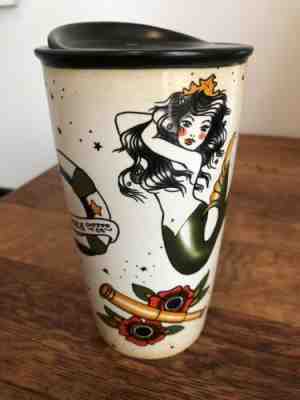 Starbucks Ceramic Tumbler Mermaid Siren Tattoo 2015 - Sold on eBay Oct, 21st 2019 for $44.99