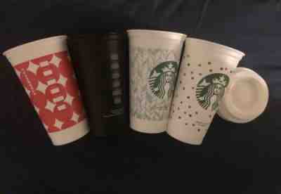 New Starbucks Christmas Reusable Cups Set 2018 Lot Of 4 - Sold on eBay Oct, 21st 2019 for $57.25