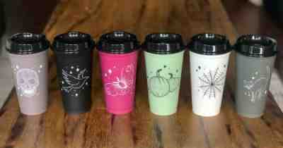 Limited Edition 2019 Starbucks Halloween Reusable Hot Cups Set of 6 - Sold on eBay Oct, 21st 2019 for $27.88