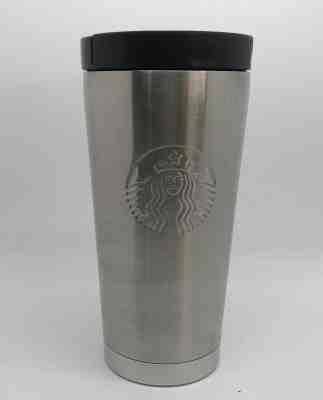 STARBUCKS 2010 Brushed Stainless Steel 16oz Travel Mug w/ Lid (RF998) - Sold on eBay Oct, 21st 2019 for $19.95