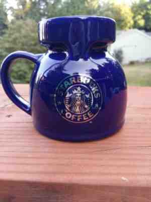 Starbucks Coffee Travel Mug Cup Non Slip Ceramic Blue Gold Mermaid Siren Chubby - Sold on eBay Oct, 21st 2019 for $29.95