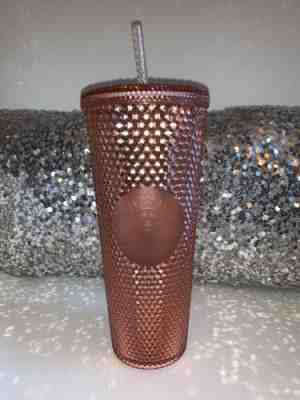 Starbucks Pink Tumbler 2019 Rose Gold Radiant Iridescent Jeweled 24oz. Cold Cup - Sold on eBay Oct, 21st 2019 for $44.98