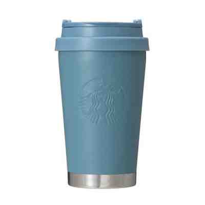 Japan Starbucks Stainless ToGo Logo Tumbler Matte blue gray 12oz - Sold on eBay Oct, 21st 2019 for $36.80