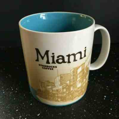 Starbucks Coffee Collector's Series Mug Icon 16oz 2009 Miami Skyline Ocean Drive - Sold on eBay Oct, 21st 2019 for $19.99