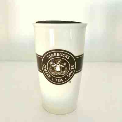 Starbucks Holiday Travel Mug Christmas 2016 Coffee Tea Spices Ceramic 12 oz Cup - Sold on eBay Oct, 21st 2019 for $19.99