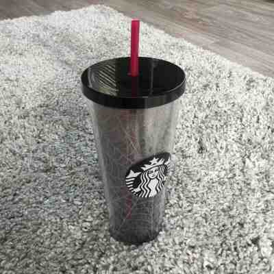 Starbucks Fall Halloween 2019 Silver Glitter Spider Web Tumbler Limited Edition - Sold on eBay Oct, 21st 2019 for $35.99