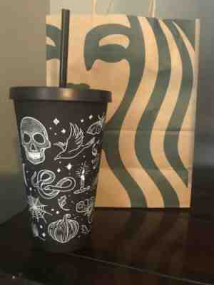 2019 Starbucks Halloween Skull Tumbler 16oz Purplish Black - Hard to find! Rare! - Sold on eBay Oct, 20th 2019 for $36.00