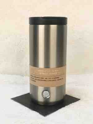 NWT Starbucks Vacuum Insulated Flip-Top Silver Stainless Steel Tumbler 12oz  - Sold on eBay Oct, 20th 2019 for $25.99