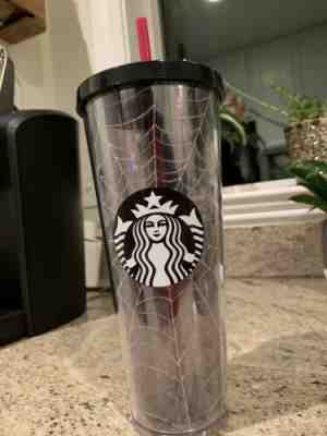 NEW Starbucks 2019 Glitter Spiderweb Tumbler Cup Limited Edition Halloween/Fall - Sold on eBay Oct, 20th 2019 for $37.00