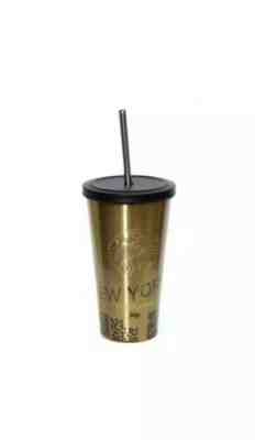 STARBUCKS NEW YORK NYC "TIME SQUARE" 16 Oz Steel Traveler Cold Cup - Sold on eBay Oct, 20th 2019 for $17.95