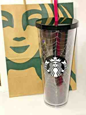 Fall 2019 STARBUCKS SPIDERWEB Glitter TUMBLER CUP Limited Edition HALLOWEEN New - Sold on eBay Oct, 20th 2019 for $25.00