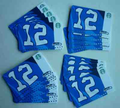 20 -  STARBUCKS CARDS SEATTLE SEAHAWKS 12 th FLAG 2019 #6169 FAN MAN NO VALUE - Sold on eBay Oct, 20th 2019 for $15.99