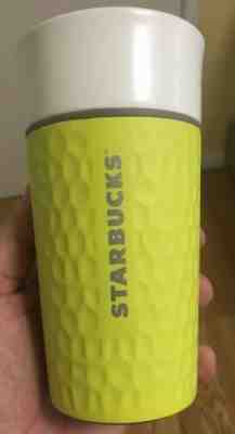 Starbucks 2016 Ceramic Yellow Hammered Golf Ball Design Travel Tumbler Cup 12oz - Sold on eBay Oct, 20th 2019 for $19.95