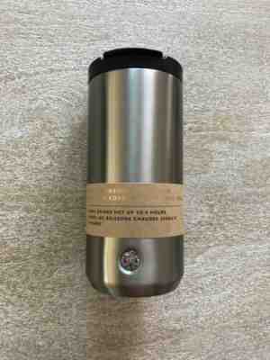 NEW Starbucks Vacuum Insulated Flip-Top Silver Stainless Steel Tumbler 12oz - Sold on eBay Oct, 20th 2019 for $21.50