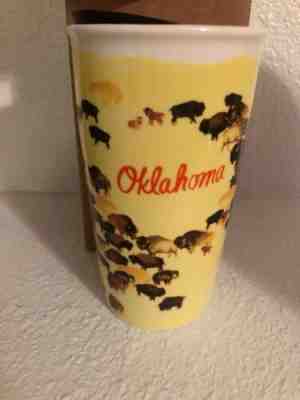 Rare! Starbucks 2016 “Buffalo Roam” Oklahoma Local Series Ceramic Tumbler NEW - Sold on eBay Oct, 20th 2019 for $34.50