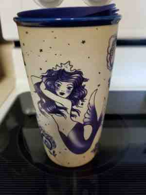 Starbucks 2016 Mermaid Ceramic Tumbler Travel Mug 12 oz. New - Sold on eBay Oct, 20th 2019 for $28.00