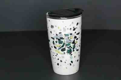 Starbucks 2014 Ceramic 12 Oz Tumbler Confetti Marble Travel Mug Ceramic Lid EUC - Sold on eBay Oct, 20th 2019 for $26.72