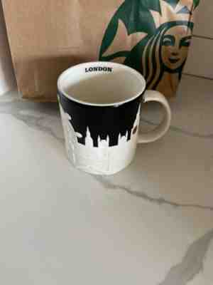 Starbucks London 16 oz Mug Black White Relief New with Tag - Sold on eBay Oct, 20th 2019 for $33.99