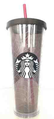 New Starbucks Glitter Spiderweb Tumbler Cup Limited Edition Halloween 2019 24 oz - Sold on eBay Oct, 20th 2019 for $29.99