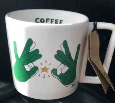 NEW RARE Starbucks ASL Deaf Sign Language Coffee Mug NWT Limited Edition Cup - Sold on eBay Oct, 20th 2019 for $34.00