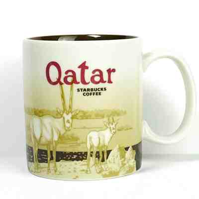 Starbucks Qatar Global Icon Coffee Mug Version 2 Arabian Oryx Doha Skyline New - Sold on eBay Oct, 20th 2019 for $56.08