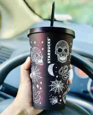 2019 Starbucks Halloween Skull Tumbler 16oz Purplish Black - Limited Edition NEW - Sold on eBay Oct, 20th 2019 for $50.00