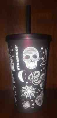 Starbucks Halloween Skull  16 oz  Tumbler Purple / Black Rare NEW - Sold on eBay Oct, 19th 2019 for $49.00