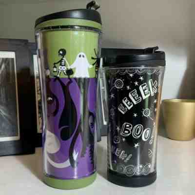 STARBUCKS Halloween Commuter Cup Kids Tumblers Mugs 2007/2008 8oz & 12oz Boo!! - Sold on eBay Oct, 19th 2019 for $16.16