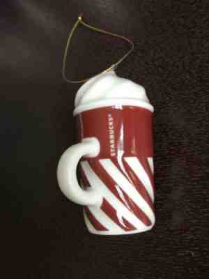 NEW 2015 Starbucks Christmas Holiday Mini Red Candy Cane Whip Ornament -No card - Sold on eBay Oct, 19th 2019 for $32.99