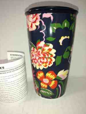 Starbucks Bando Floral Fall 2018 Travel Tumbler NEW 12 Ounce Ceramic w/ Lid - Sold on eBay Oct, 19th 2019 for $37.99