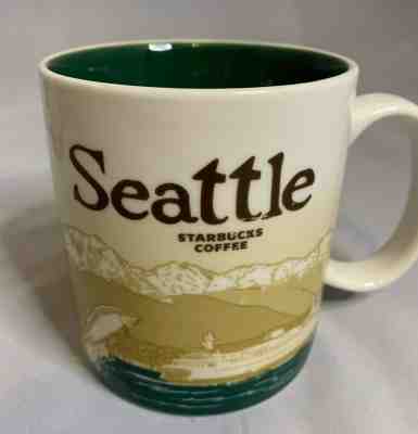 Starbucks Collector Series City Coffee Mug 16oz Tea Cup Seattle WA Skyline - Sold on eBay Oct, 19th 2019 for $24.95
