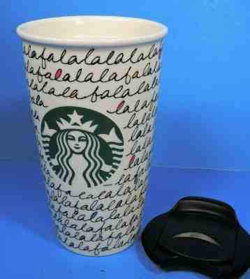 2011 STARBUCKS CHRISTMAS TUMBLER (MUG) FA LA LA LA LA...MINT - Sold on eBay Oct, 19th 2019 for $26.99
