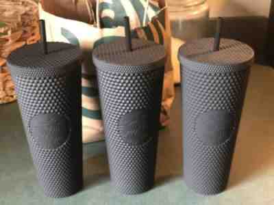 Starbucks Matte Black Studded Tumbler Cup Limited Edition Fall 2019 Lot Of (3) - Sold on eBay Oct, 19th 2019 for $152.50