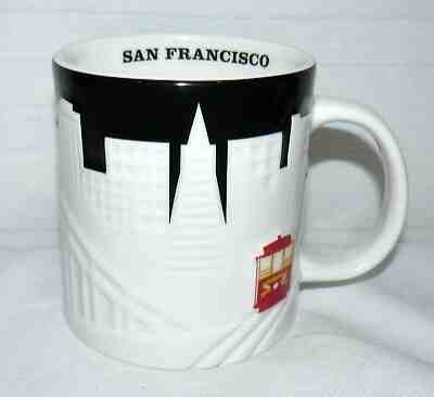 STARBUCKS 2012 16 OZ SAN FRANCISCO COLLECTOR SERIES RAISED TROLLY & BRIDGE - Sold on eBay Oct, 19th 2019 for $22.40