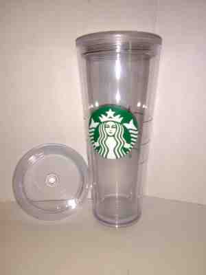  Starbucks Venti Clear Double Wall Cold/Iced Cup Tumbler 24 oz   - Sold on eBay Oct, 19th 2019 for $15.00