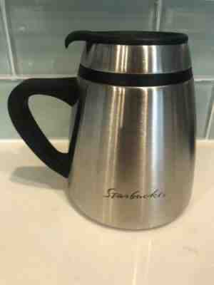 Starbucks Stainless Steel Travel Mug Tumbler 16oz With Lid 5” Tall - Sold on eBay Oct, 19th 2019 for $22.00