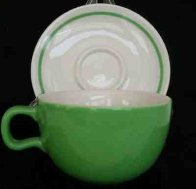 Starbucks At Home Coffee Latte Cocoa Mocha Mug Cup & Saucer Plate Set Green - Sold on eBay Oct, 19th 2019 for $23.00