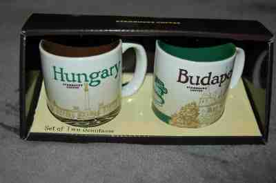 New Authentic Starbucks BUDAPEST and HUNGARY Icon Demitasse Mugs - Sold on eBay Oct, 19th 2019 for $40.00