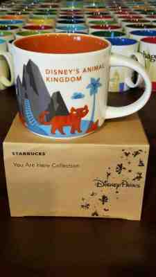 rare mugs Starbucks DISNEY'S ANIMAL KINGDOM You Are Here (YAH) 14 oz mug w/SKU - Sold on eBay Oct, 19th 2019 for $45.00