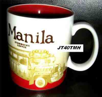 2008 STARBUCKS MANILA CITY MUG  16 OZ LIMITED EDITION *JEEPNEY* DISCONTINUED