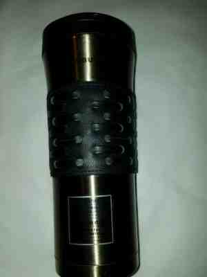 Starbucks 2011 stainless steel 16 Oz travel mug w/ genuine black Leather Band    - Sold on eBay Oct, 19th 2019 for $43.00