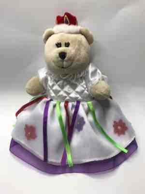 Starbucks 2006 Rare Holiday Bear Wearing Crown Christmas Flowers Sreamers - Sold on eBay Oct, 19th 2019 for $29.99