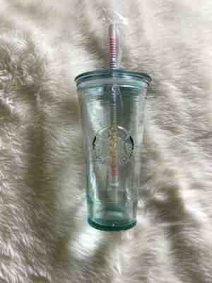 Starbucks Rare 20 Oz Recycled Glass Tumbler With Rainbow Straw  - Sold on eBay Oct, 18th 2019 for $68.00
