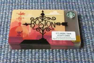 Starbuck 25x new unused Collectable Gift Card - BOSTON City Gift Card pack of 25 - Sold on eBay Oct, 18th 2019 for $18.00