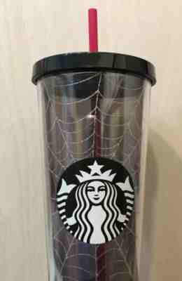 Starbucks Spiderweb Halloween Tumbler Cup Glitter Web Limited Edition Fall 2019 - Sold on eBay Oct, 18th 2019 for $35.00