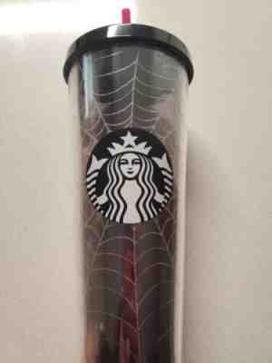 STARBUCKS TUMBLER CUP HALLOWEEN GLITTER WEB 2019 FALL RARE COECTIBLE MUG 24 OZ - Sold on eBay Oct, 18th 2019 for $23.51